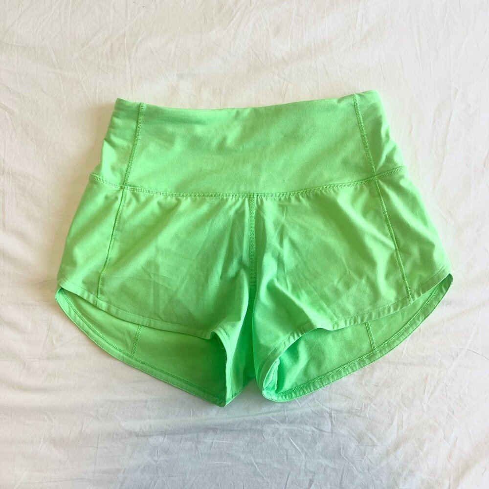 Lululemon Speed Up High-Rise Lined Short 2.5" | Size 2 | Green